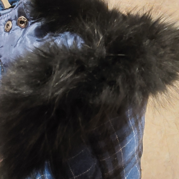 Wool blend jacket with real fur hood size S - Picture 8 of 8